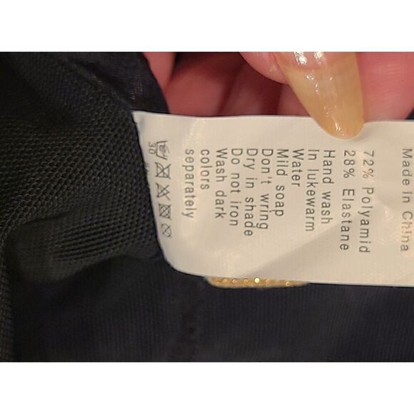 Gottex Black Beaded V-Neck Cross Over Surplice One Piece Swimsuit NOS $188 - Picture 10 of 15